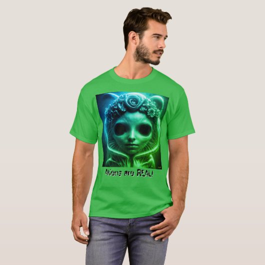 Aliens are REAL! Tシャツ (正面フル)
