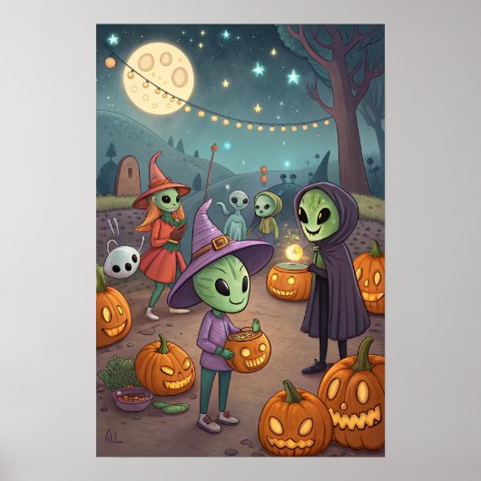 Aliens Celebrate Halloween on Earth – Cosmic Costu ポスター (正面)