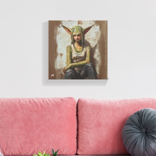 Aliens Exist キャンバスプリント (インサイチュ (リビング))