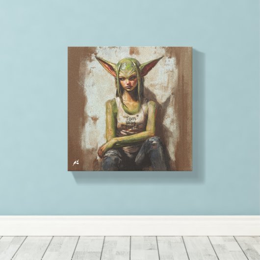 Aliens Exist キャンバスプリント (インサイチュ (ウッドフロア))