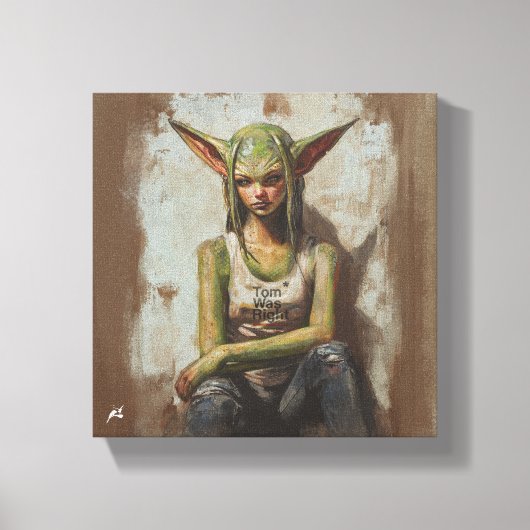 Aliens Exist キャンバスプリント (正面)