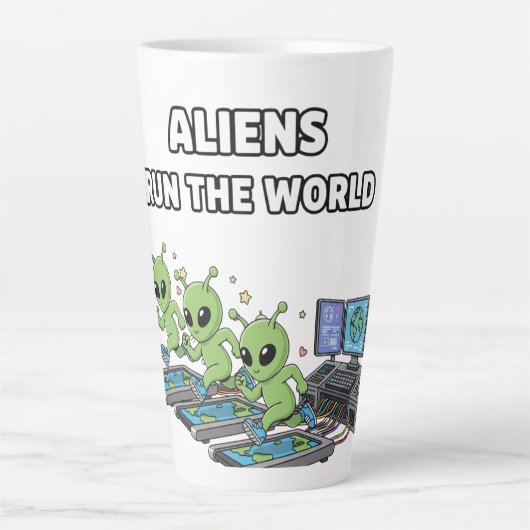 Aliens Run the World カフェラテマグ (正面)