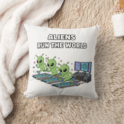 Aliens Run the World クッション (ブランケット)