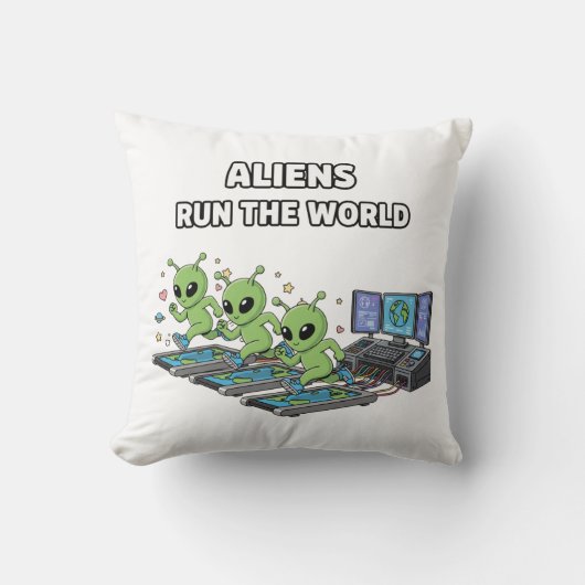 Aliens Run the World クッション (正面)