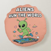Aliens Run the World ラウンドクッション (裏面)