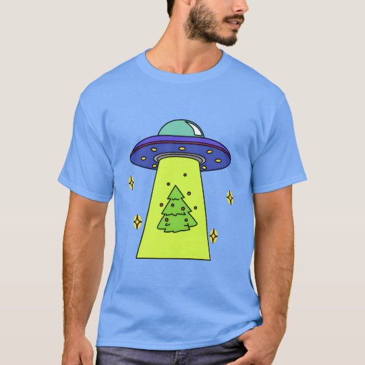 aliens steal christmas tree funny christmas 2022 g tシャツ (正面)