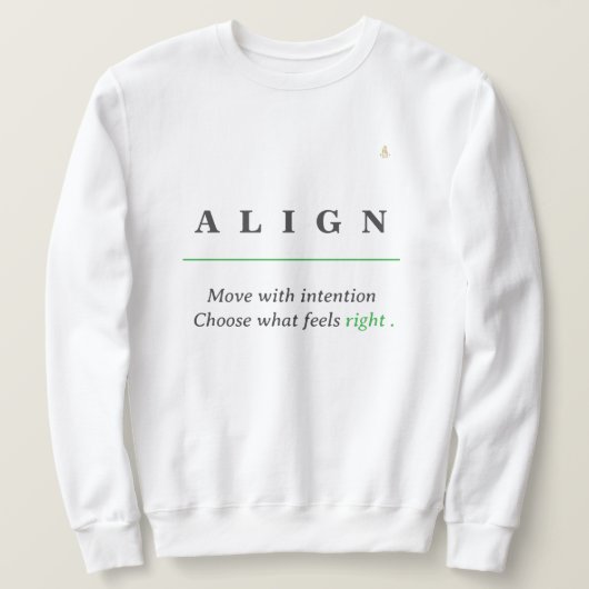ALIGN Minimal Tee | KaliraArts スウェットシャツ (デザイン正面)