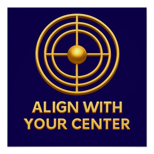 Align With Your Center golden Balance & Inner Ha ポスター (正面)