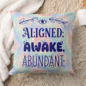 Aligned Awake Abundant Cosmic Throw Pillow クッション (ブランケット)