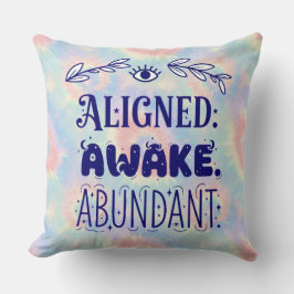 Aligned Awake Abundant Cosmic Throw Pillow クッション