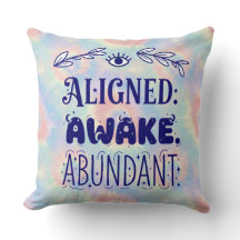 Aligned Awake  Abundant Esoteric Throw Pillow