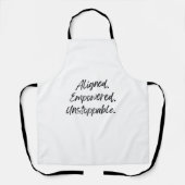 Aligned. Empowered. Unstoppable. エプロン (正面)