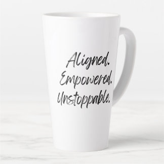 Aligned. Empowered. Unstoppable. カフェラテマグ