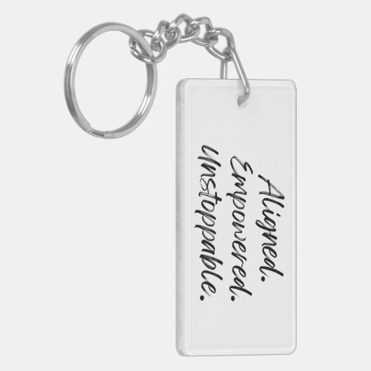 Aligned. Empowered. Unstoppable. キーホルダー (正面左)