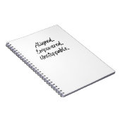 Aligned. Empowered. Unstoppable. ノートブック (右側)