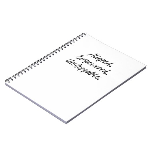 Aligned. Empowered. Unstoppable. ノートブック (左側)