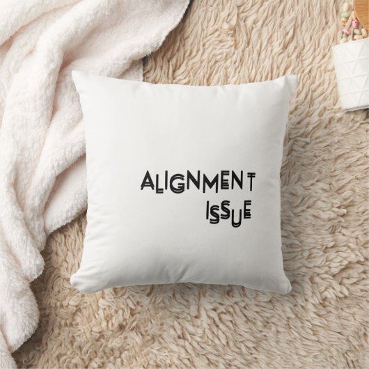 Alignment Issue Corporate Aesthetic Accent Pillow クッション (ブランケット)