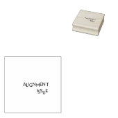 Alignment Issue Custom Wood Handle Office Stamp ラバースタンプ (押印)