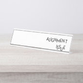 Alignment Issue Industrial Glass Desk Name Plate デスクネームプレート (正面)