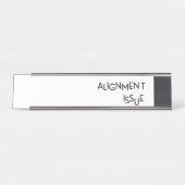 Alignment Issue Industrial Glass Desk Name Plate デスクネームプレート (正面)