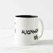 Alignment Issue Minimalist Ceramic ツートーンマグカップ (正面右)