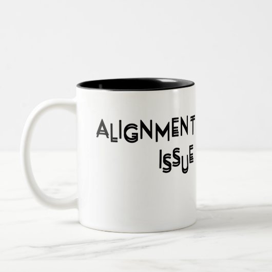 Alignment Issue Minimalist Ceramic ツートーンマグカップ (左)