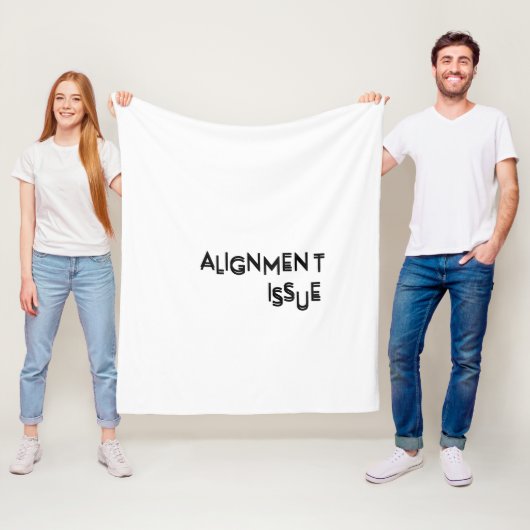 Alignment Issue Minimalist Oversized Soft フリースブランケット (インサイチュ)