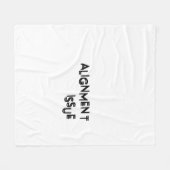 Alignment Issue Minimalist Oversized Soft フリースブランケット (正面(横))