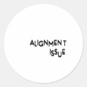 Alignment Issue Minimalist Tech ラウンドシール (正面)