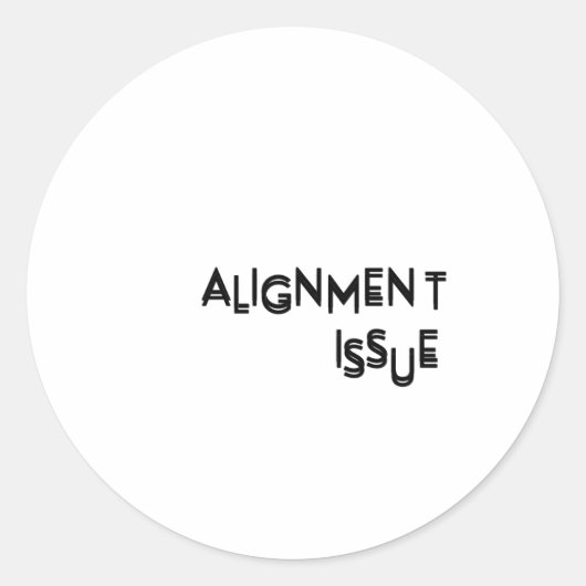 Alignment Issue Minimalist Tech ラウンドシール (正面)