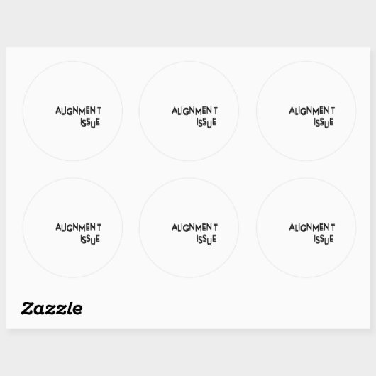 Alignment Issue Minimalist Tech ラウンドシール (シート)