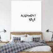 Alignment Issue Minimalist Typographic Canvas Wall キャンバスプリント (インサイチュ (寝室))