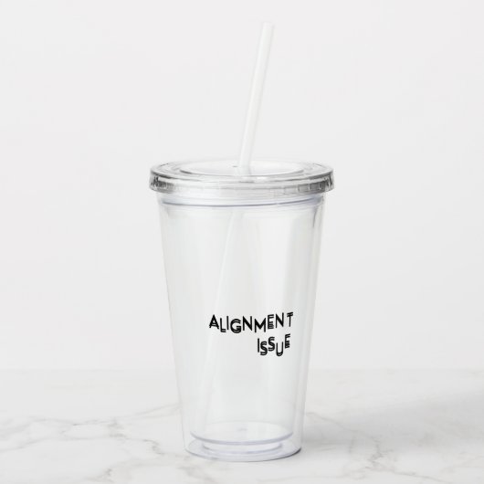Alignment Issue Reusable Workspace アクリルタンブラー (裏面)