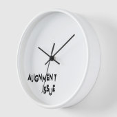 Alignment Issue Silent Typography Wall Clock 壁時計 (傾斜)