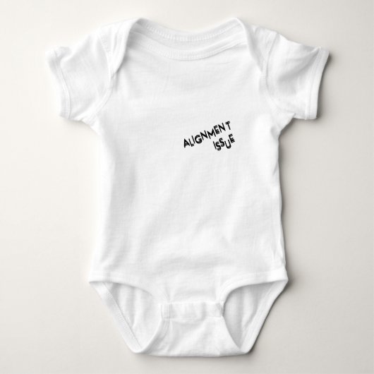 Alignment Issue Soft Cotton Typography Baby  ベビーボディスーツ (正面)