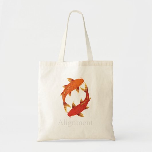 Alignment – Koi Fish Symbol of Balance, Clarity トートバッグ (正面)