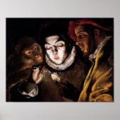 Aligory with Boy照明Candle by El Greco ポスター (正面)