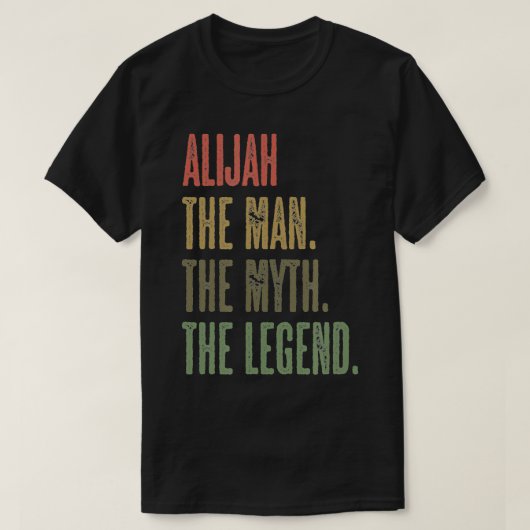 ALIJAH the Man the Myth the LEGEND おもしろい Men Boy Tシャツ (デザイン正面)