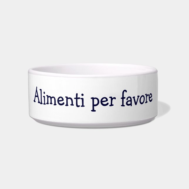 ALIMENTI PER FAVORE」食べ物を与えイタリアンお願い！ ボウル (正面)
