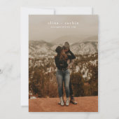 ALINAクラシックモダンミニマル写真結婚の 招待状 (裏面)