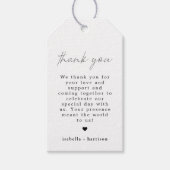 ALINAミニマエレガントリストモダンありがとう ギフトタグ (正面)