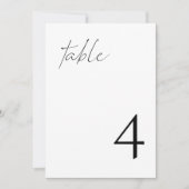 ALINAミニマモダンリストエレガントテーブル番号 招待状 (正面)