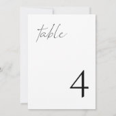 ALINAミニマモダンリストエレガントテーブル番号 招待状 (裏面)