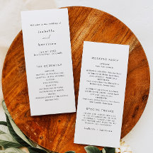 ALINAミニマリストエレガントロン結婚式 プログラム