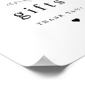 ALINAミニマルエレガントリストカード&ギフトサイン ポスター (角)