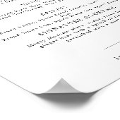 ALINAミニマルエレガントリストドリンクバーメニューポスト ポスター (角)