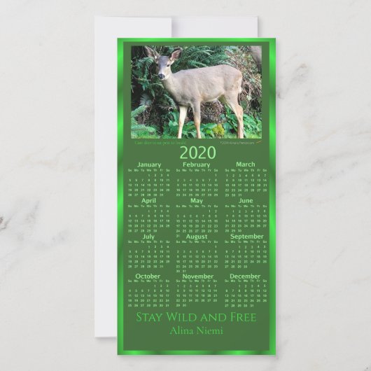 Alina 2020カレンダーカード シーズンカード (正面)