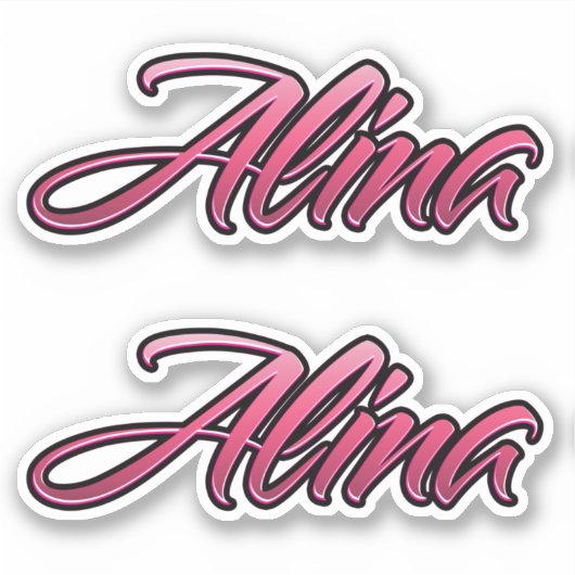 Alina faded pink Aufkleber Sticker Stickerset シール (正面)