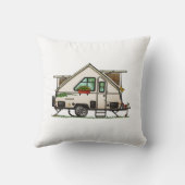 Aliner Up RVハッピーポップ・アートのキャンパーアートセラミックオーナメント クッション (裏面)