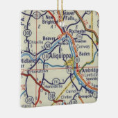 Aliqippa PAヴィンテージマップ セラミックオーナメント (右)